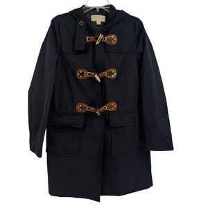 MICHAEL Michael Kors Toggle softshell Coat Navy Blue Cotton-Blend Size Medium
